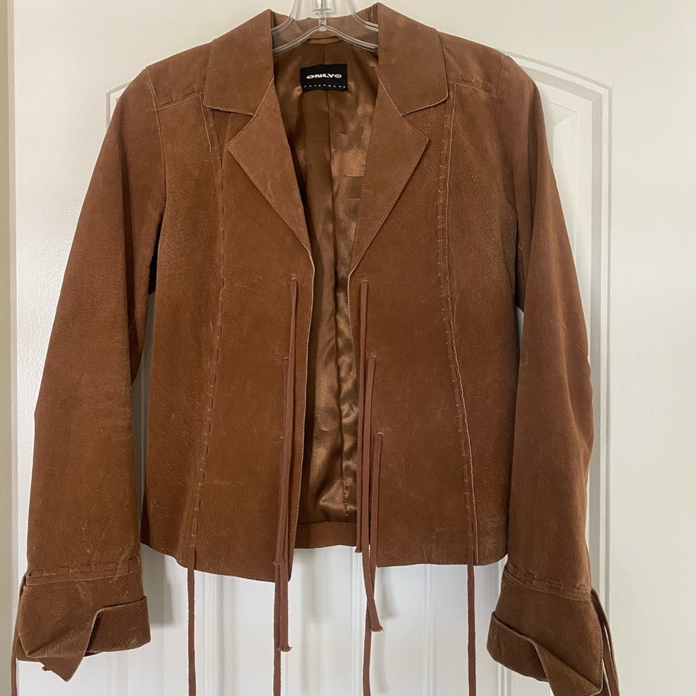 VINTAGE Womens suede leather jacket
